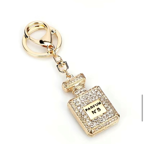 Accessories - 1pc Fashion Rhinestone Keychain Perfume Bottle 3 Colors Available